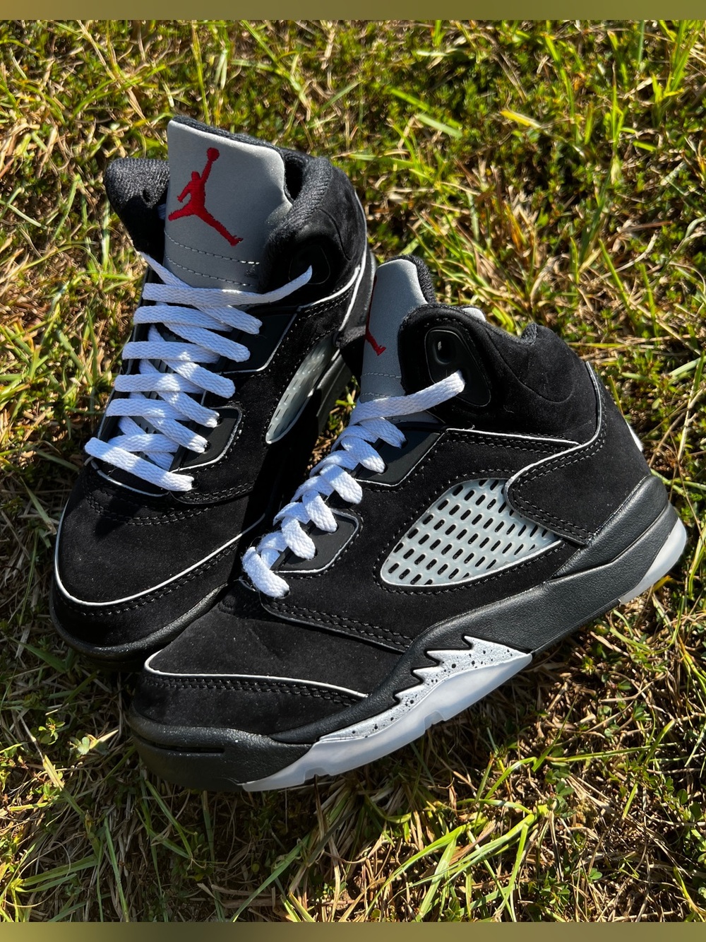 CLEAN Air Jordan 5 V size 12c Toddler Metallic 2025 Black shoes
